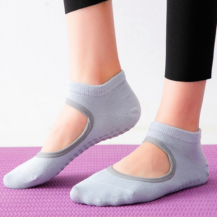 Backless Non-Slip Yoga Dance Socks Gym Indoor Floor Sports Socks, Size: 35-42(Purple) - Yoga Socks & Shoes by PMC Jewellery | Online Shopping South Africa | PMC Jewellery