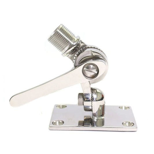 316 Stainless Steel Marine VHF Adjustable Antenna Base Mount For Boat, Specification: 92mm - Marine Accessories & Parts by PMC Jewellery | Online Shopping South Africa | PMC Jewellery | Buy Now Pay Later Mobicred