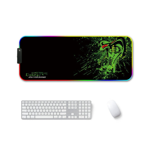 300x350x4mm F-01 Rubber Thermal Transfer RGB Luminous Non-Slip Mouse Pad(Brontosaurus) - Mouse Pads by PMC Jewellery | Online Shopping South Africa | PMC Jewellery | Buy Now Pay Later Mobicred