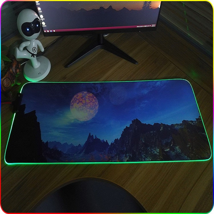 350x900x3mm F-01 Rubber Thermal Transfer RGB Luminous Non-Slip Mouse Pad(Colorful Lion) - Mouse Pads by PMC Jewellery | Online Shopping South Africa | PMC Jewellery | Buy Now Pay Later Mobicred