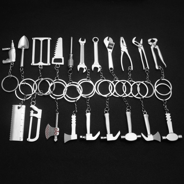 10 PCS Tool Metal Keychain Car Key Ring Pendant, Colour: H-398 Electric Drill - free shipping - PMC Jewellery - Order now!
