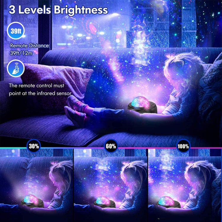 DQ-M3 LED Rotating Starry Sky Light Bluetooth Music Planets Ocean Projector Support TF Card,Style: USB Powered(Black) - Novelty Lighting by PMC TechLife | Online Shopping South Africa | PMC TechLife | Buy Now Pay Later Mobicred
