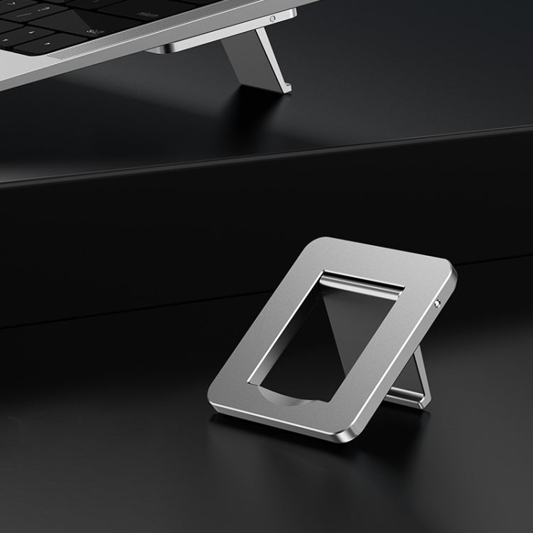 Oatsbasf 03321 Notebook Computer Invisible Height Increase Bracket Desktop Folding Storage Radiator(Silver) - Laptop Stand by PMC TechLife | Online Shopping South Africa | PMC TechLife | Buy Now Pay Later Mobicred