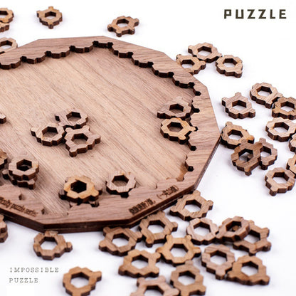 Wooden Adult High Difficulty Brain Burning Irregular Puzzle(Emes) - Puzzle Toys by PMC Jewellery | Online Shopping South Africa | PMC Jewellery