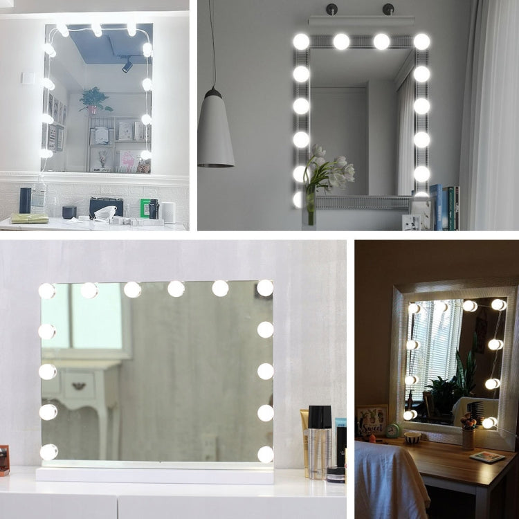LED Makeup Mirror Light Beauty Fill Light Hand Sweep Sensor Mirror Front Light, Power source: 14 Bulbs(Natural White) - Sensor LED Lights by PMC TechLife | Online Shopping South Africa | PMC TechLife | Buy Now Pay Later Mobicred