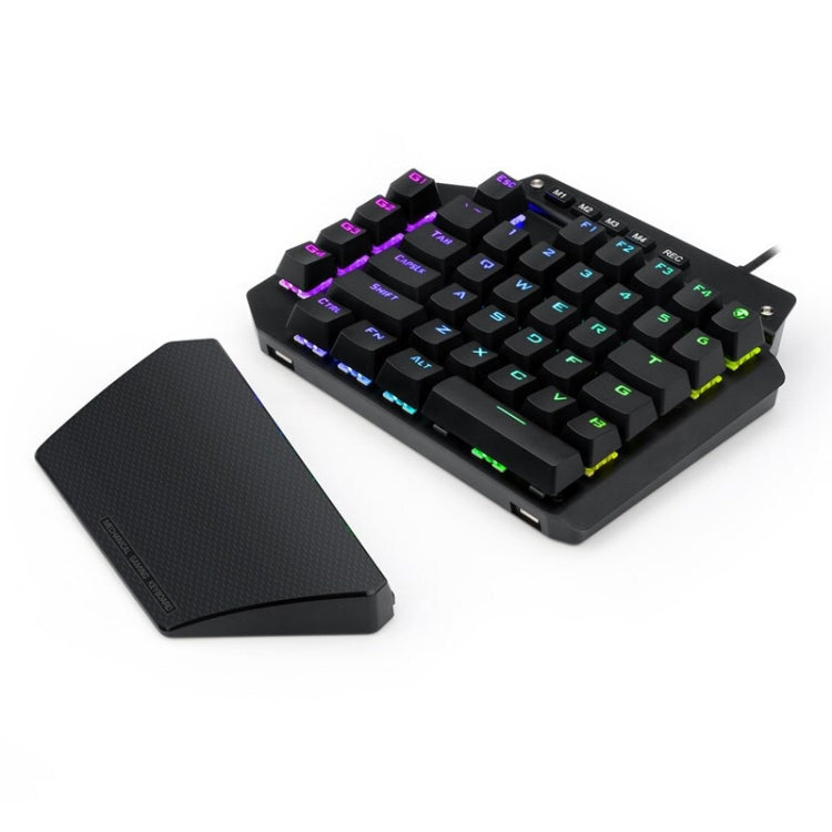 K700 44 Keys RGB Luminous Switchable Axis Gaming One-Handed Keyboard, Cable Length: 1m(Blue Shaft) - Wired Keyboard by PMC Jewellery | Online Shopping South Africa | PMC Jewellery | Buy Now Pay Later Mobicred