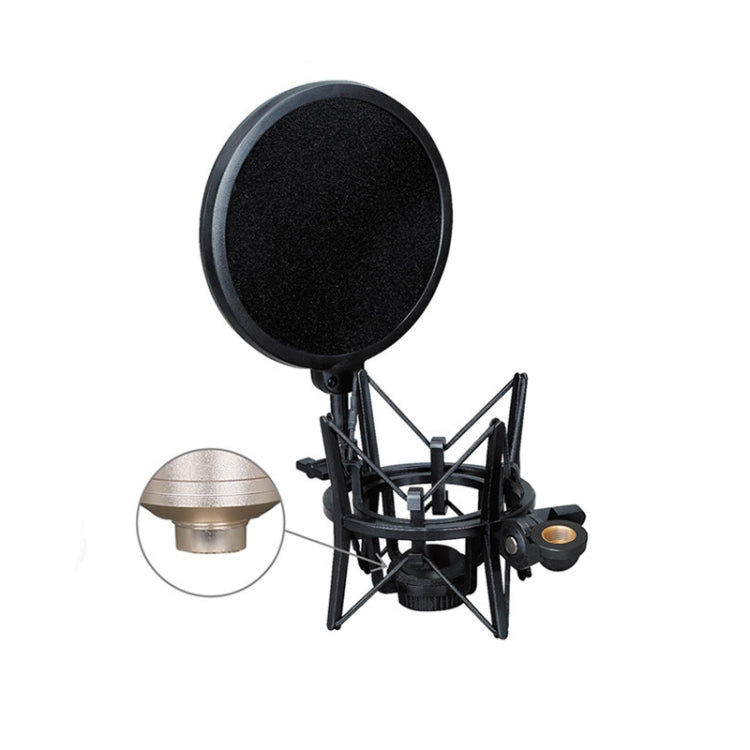 SH-101 Microphone Shockproof Bracket Condenser Microphone Blowout Cover Set(Black) - Windshield by PMC Jewellery | Online Shopping South Africa | PMC Jewellery | Buy Now Pay Later Mobicred