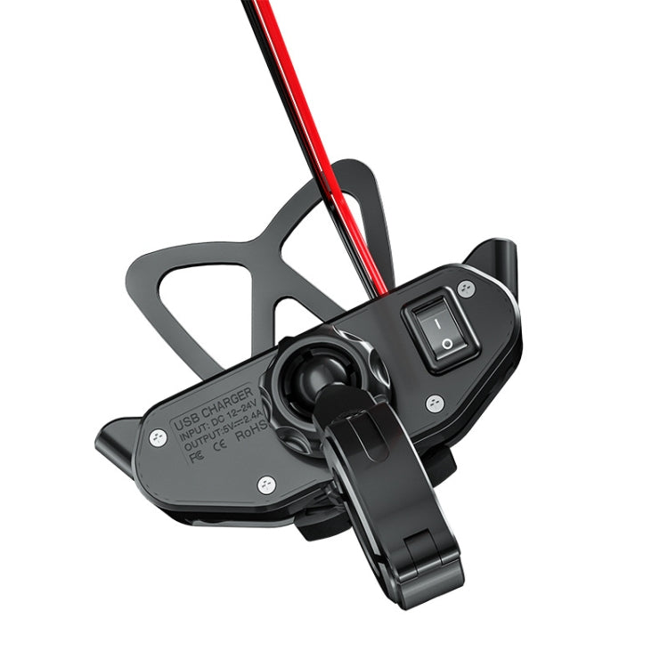 M10 2.4A Charging Version Kewig Motorcycle Electric Car Mobile Phone Navigation Waterproof Bracket - free shipping - PMC TechLife - Order now!