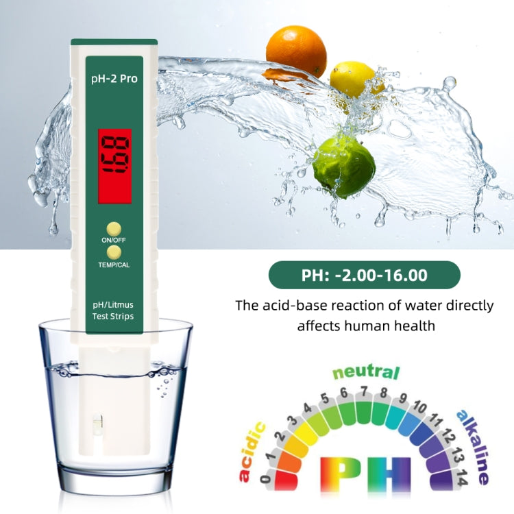 PH-2 Pro Litmus Tester Litmus Test Paper Color Change PH Meter Water Quality Meter - PH & Moisture Meter by PMC Jewellery | Online Shopping South Africa | PMC Jewellery | Buy Now Pay Later Mobicred