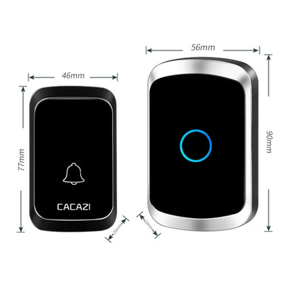 CACAZI A50 1 For 1 Wireless Music Doorbell without Battery, Plug:EU Plug(White) - Wireless Doorbell by CACAZI | Online Shopping South Africa | PMC Jewellery