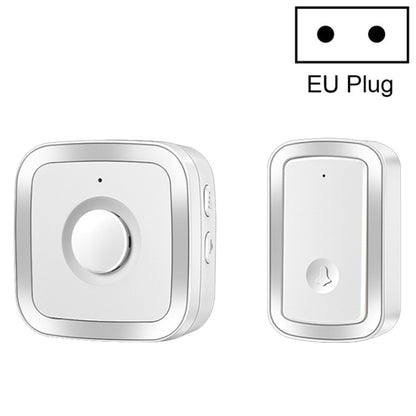 CACAZI A58 1 For 1 Smart Wireless Doorbell without Battery, Plug:EU Plug(Silver) - Wireless Doorbell by CACAZI | Online Shopping South Africa | PMC Jewellery