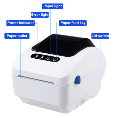 Xprinter XP-320B 80mm Thermal Barcode Supermarket Cashier Label Printer, Spec: USB(EU Plug) - Printer by Xprinter | Online Shopping South Africa | PMC Jewellery | Buy Now Pay Later Mobicred