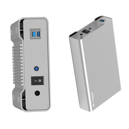 Blueendless U35Q 3.5 Inch Full Metal Mobile Hard Disk Box Type-C/Usb3.0 SATA Serial Desktop PC External Hard Disk Box UK Plug (USB 3.0) - HDD Enclosure by Blueendless | Online Shopping South Africa | PMC Jewellery | Buy Now Pay Later Mobicred