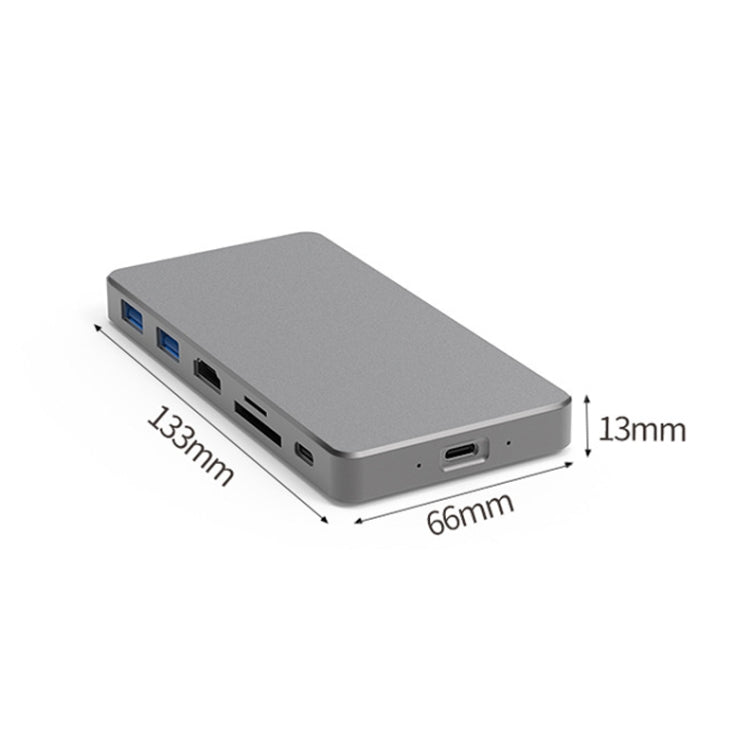 Blueendless Mobile Hard Disk Box Dock Type-C To HDMI USB3.1 Solid State Drive, Style: 7-in-1 (Support M.2 NVME) - HDD Enclosure by Blueendless | Online Shopping South Africa | PMC Jewellery | Buy Now Pay Later Mobicred