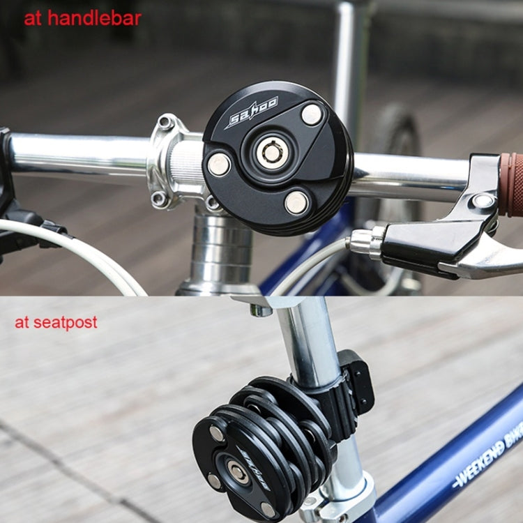 SAHOO Bicycle Anti-Theft Lock Mountain Bike Fixed Folding Lock Chain Lock Creative Hamburger Lock(Black) - free shipping - PMc TechLife - Order now!