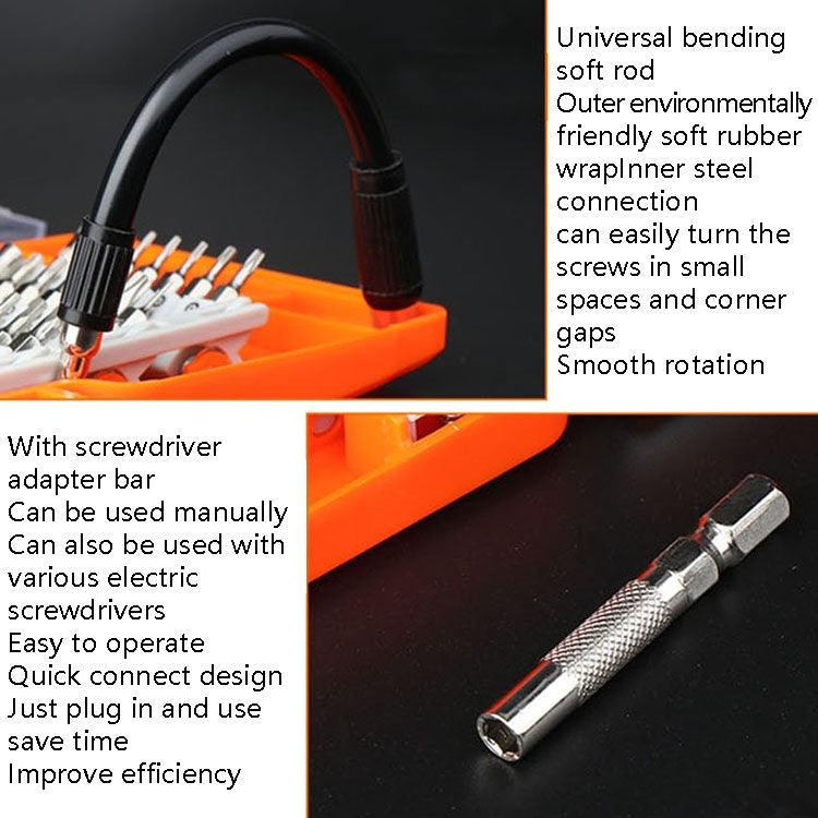 Obadun 9800 58 in 1 Screwdriver Set Manual CRV Batch Mobile Phone Disassembly Glasses Repair Tool(Orange) - Screwdriver Set by Obadun | Online Shopping South Africa | PMC Jewellery | Buy Now Pay Later Mobicred