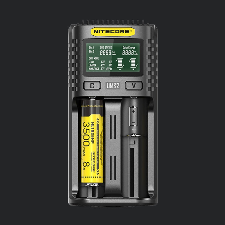 NITECORE Fast Lithium Battery Charger, US Plug, Model: UMS2 - Charger & Converter by NITECORE | Online Shopping South Africa | PMC Jewellery | Buy Now Pay Later Mobicred