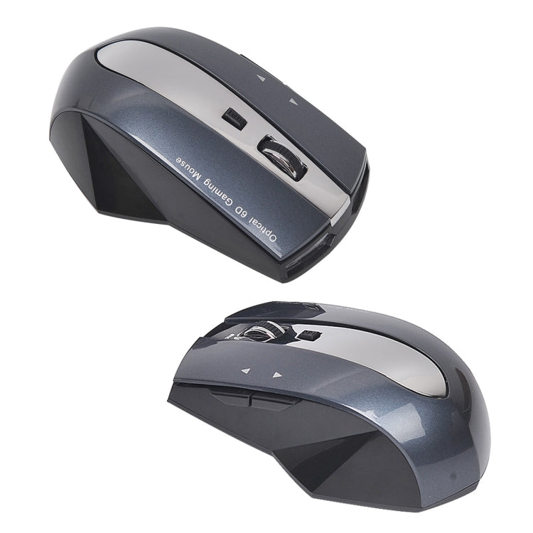 M-011G 2.4GHz 6 Keys Wireless Charging Mouse Office Game Mouse(Black + Royal Blue) - Wireless Mice by PMC Jewellery | Online Shopping South Africa | PMC Jewellery | Buy Now Pay Later Mobicred