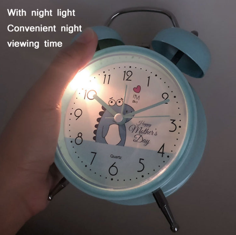 Student Cute Style Bell Alarm Clock Bedside Mute Clock With Light Specification��� Y35 4 Inch (Green) - Alarm Clocks by PMc TechLife | Online Shopping South Africa | PMc TechLife | Buy Now Pay Later Mobicred