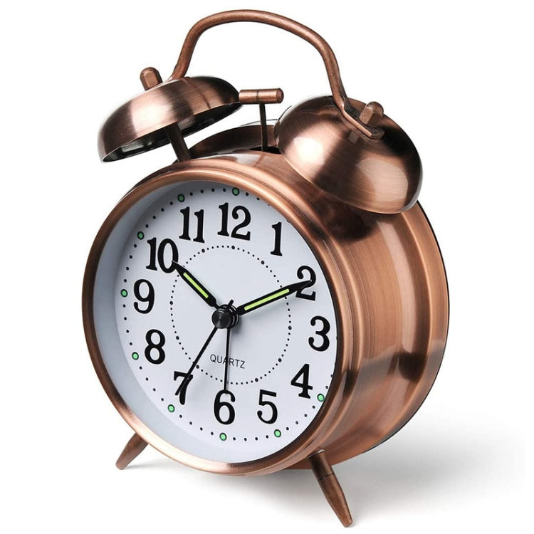 Metal Quality Mute Luminous Alarm Clock Classic Double Bell Clock(Yellow) - Alarm Clocks by PMc TechLife | Online Shopping South Africa | PMc TechLife | Buy Now Pay Later Mobicred