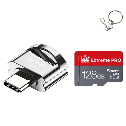 C10 TYPE-C Interface Mobile Phone Memory Card, Capacity: 128GB(Silver Gray) - Micro SD Card by PMC Jewellery | Online Shopping South Africa | PMC Jewellery