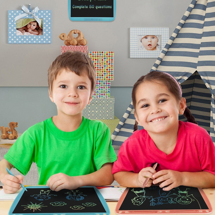 15inch Charging Tablet Doodle Message Double Writing Board LCD Children Drawing Board, Specification: Colorful Lines (Pink) -  by PMC TechLife | Online Shopping South Africa | PMC TechLife | Buy Now Pay Later Mobicred