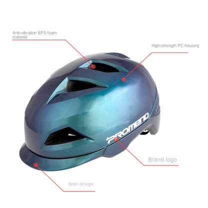 PROMEND 12H19 Summer Cool Motorcycle Riding Half Helmet Helmet Outdoor Off-Road Helmet With Tail Light, Size: Code(Colorful Blue) - Protective Helmet & Masks by PROMEND | Online Shopping South Africa | PMC Jewellery | Buy Now Pay Later Mobicred
