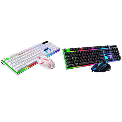 ZGB G21B Colorful Glow USB Wired Keyboard Mouse Set(White) - Wired Keyboard by ZGB | Online Shopping South Africa | PMC Jewellery | Buy Now Pay Later Mobicred