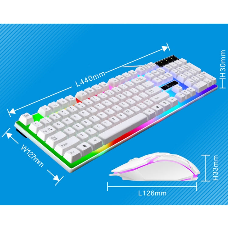 ZGB G21B Colorful Glow USB Wired Keyboard Mouse Set(Black) - free shipping - PMC Jewellery - Order now!