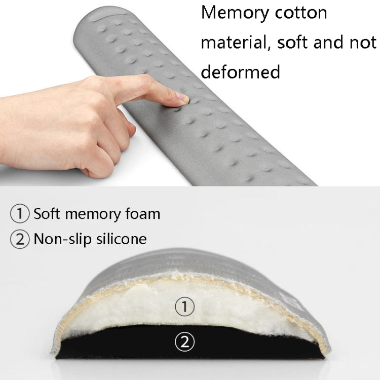 Baona Silicone Memory Cotton Wrist Pad Massage Hole Keyboard Mouse Pad, Style: Medium Keyboard Rest (Blue) - Mouse Pads by Baona | Online Shopping South Africa | PMC TechLife | Buy Now Pay Later Mobicred