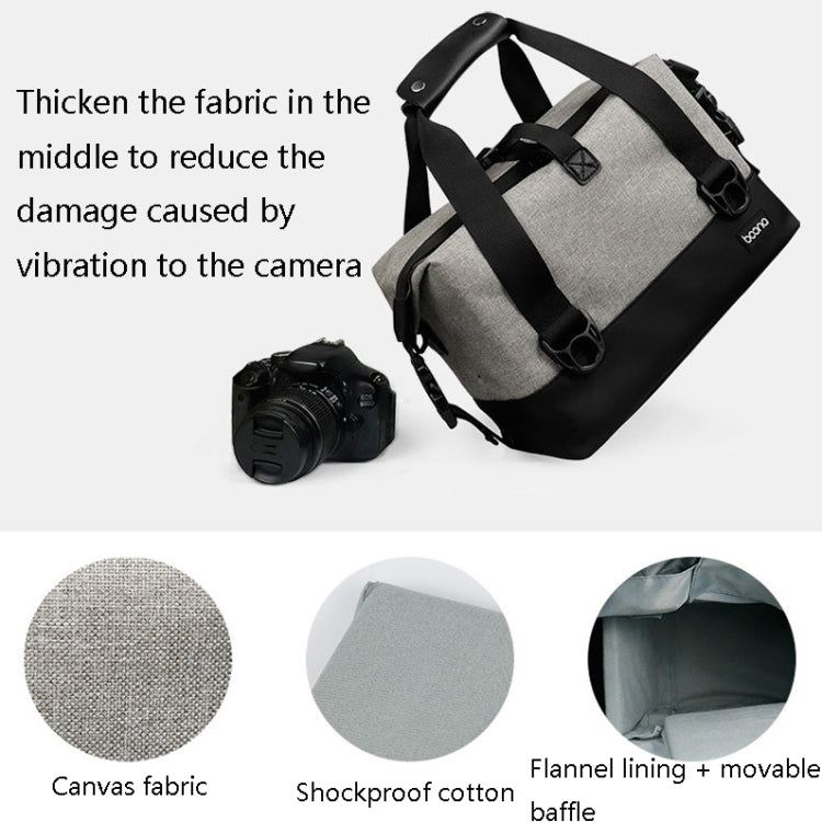 Baona BN-H014 SLR Camera Shoulder Bag Digital Storage Protective Waterproof Bag(Gray) - free shipping - PMC TechLife - Order now!