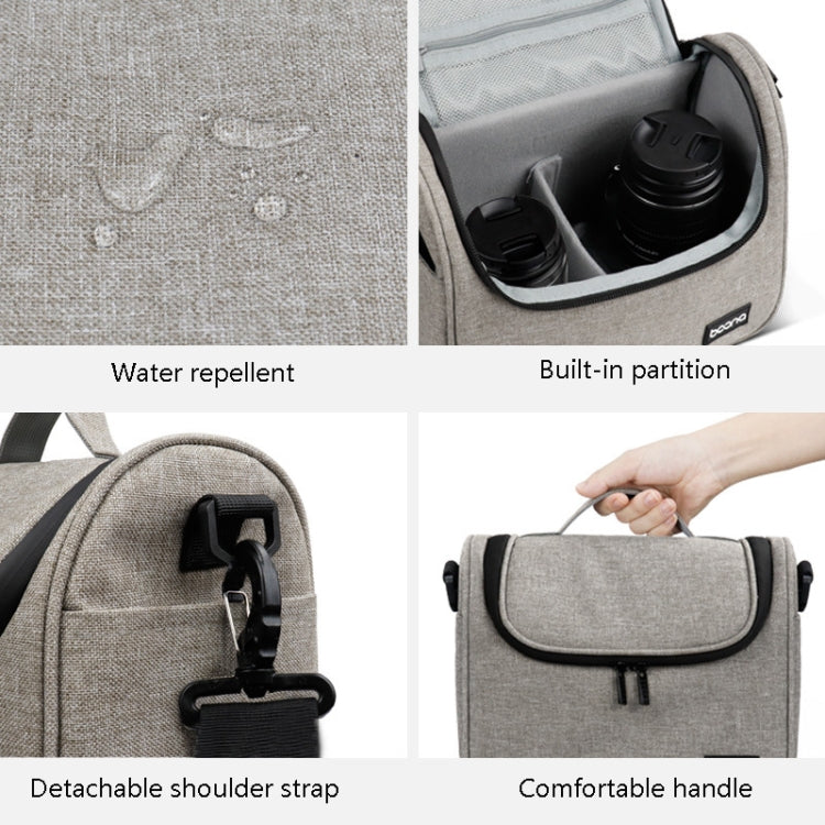 Baona BN-H011 Digital SLR Camera Bag Lens Storage Shoulder Bag(Gray) - free shipping - PMC TechLife - Order now!