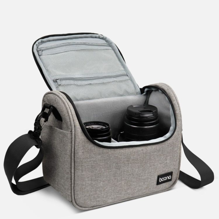 Baona BN-H011 Digital SLR Camera Bag Lens Storage Shoulder Bag(Gray) - free shipping - PMC TechLife - Order now!