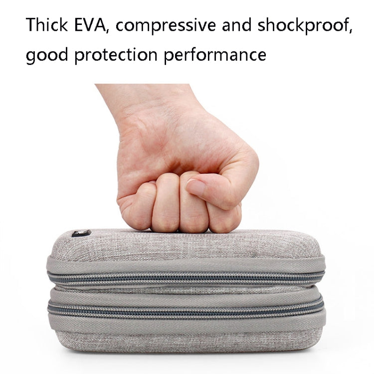 Baona BN-F027 Double-Layer Mobile Hard Disk Storage Bag EVA Hard Shell Hard Disk Protective Cover(Gray) - Hard Drive Bags & Cases by Baona | Online Shopping South Africa | PMC Jewellery | Buy Now Pay Later Mobicred