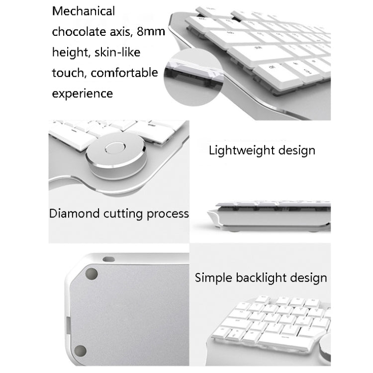 DELUX T11 29 Keys Single-Hand Keyboard Shortcut Key Speech Tool Flat Keyboard, Colour: Silver Black - free shipping - PMC TechLife - Order now!