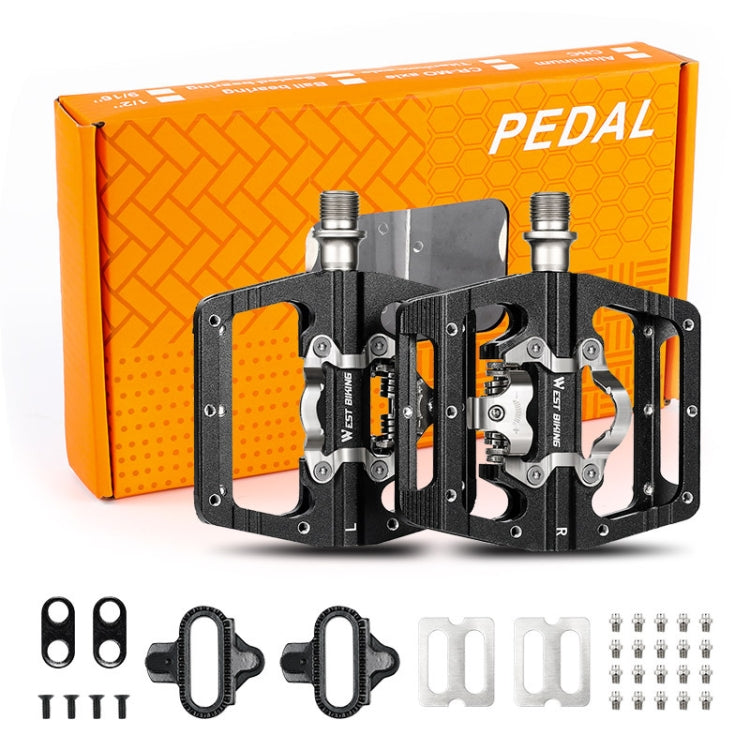 WEST BIKING Bicycle Aluminum Alloy Dual-Purpose Self-Locking Pedals(Black) - free shipping - PMc TechLife - Order now!
