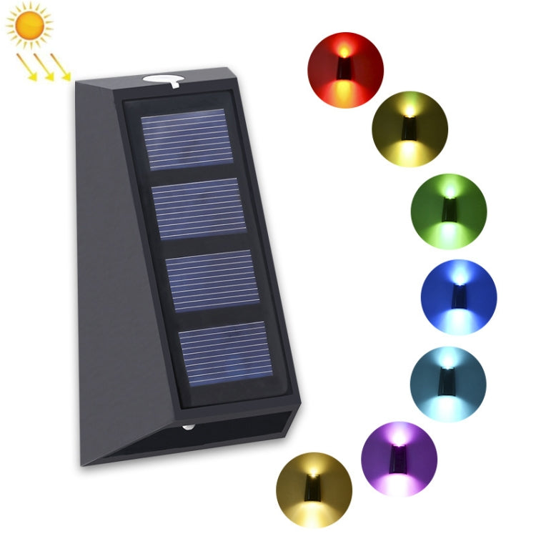 2 PCS N771 Solar Wall Light Up And Down Lights Outdoor Wall Lights Garden Light(Colorful Light) - Solar Lights by PMC Jewellery | Online Shopping South Africa | PMC Jewellery