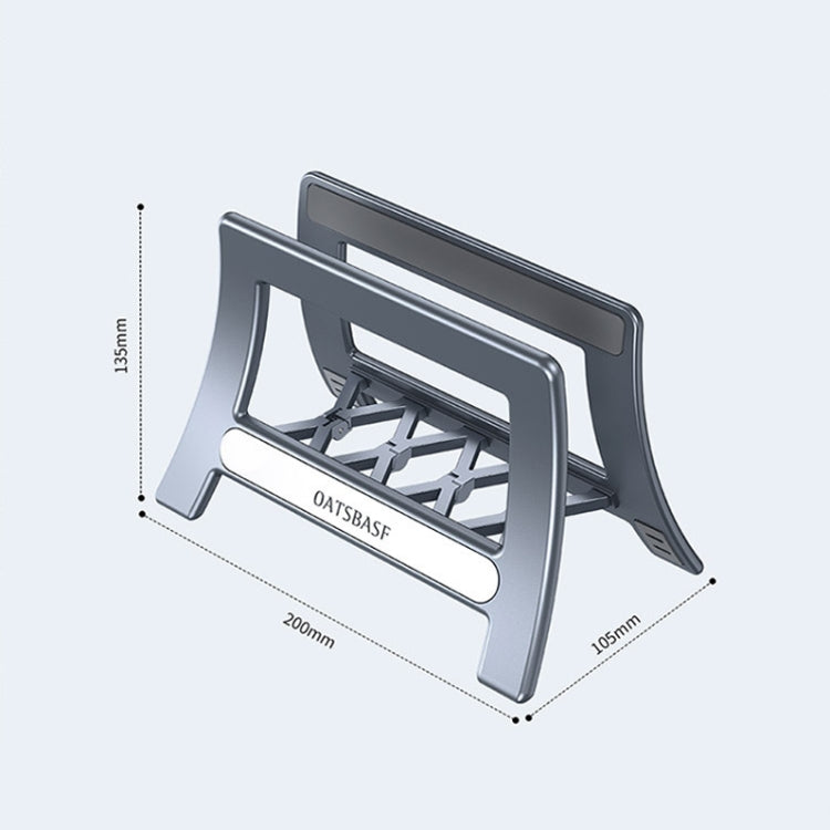 Oatsbasf 03671 Multifunctional Computer Tablet Cellphone Storage Bracket, Colour: Deluxe Version (Silver) - Laptop Stand by Oatsbasf | Online Shopping South Africa | PMC Jewellery | Buy Now Pay Later Mobicred