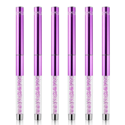 Nail Art Drawing Pen Purple Drill Rod Color Painting Flower Stripe Nail Brush With Pen Cover, Specification: 9mm - Nail Art Equipment by PMC Jewellery | Online Shopping South Africa | PMC Jewellery | Buy Now Pay Later Mobicred