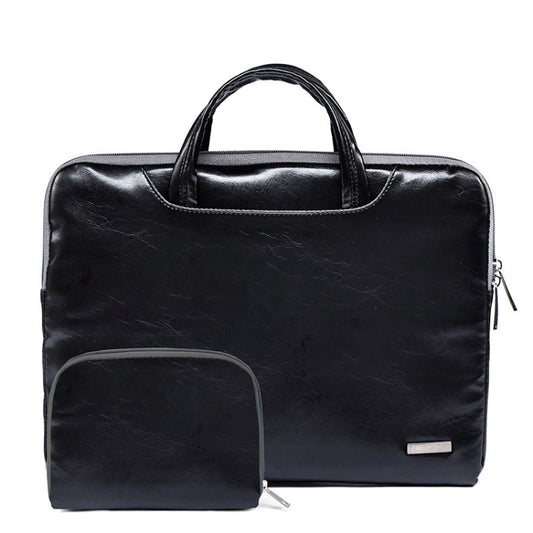 LiSEN LS-116 Simple Laptop Bag Business Laptop Liner Bag, Size: 13.3 inch(PU Black) - 13.3 inch by LiSEN | Online Shopping South Africa | PMC Jewellery | Buy Now Pay Later Mobicred