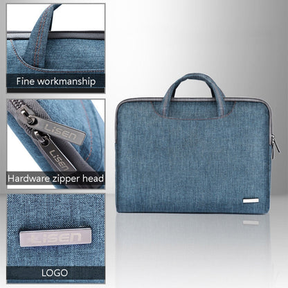 LiSEN LS-116 Simple Laptop Bag Business Laptop Liner Bag, Size: 15.6 inch(Snowflake Nylon Light Blue) - 15.6 - 17 inch by LiSEN | Online Shopping South Africa | PMC Jewellery | Buy Now Pay Later Mobicred