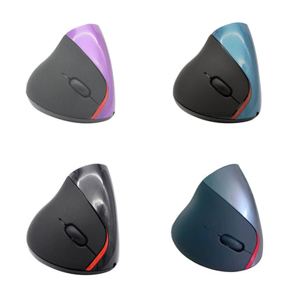 HH-111 5 Keys Wireless Vertical Charging Mouse Ergonomics Wrist Protective Mouse(Purple) - Wireless Mice by PMC Jewellery | Online Shopping South Africa | PMC Jewellery | Buy Now Pay Later Mobicred