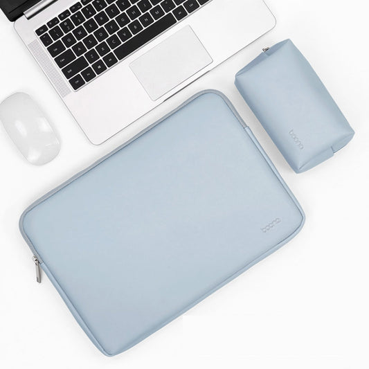 Baona BN-Q001 PU Leather Laptop Bag, Colour: Sky Blue + Power Bag, Size: 13/13.3/14 inch - 14.1 inch by Baona | Online Shopping South Africa | PMC Jewellery | Buy Now Pay Later Mobicred