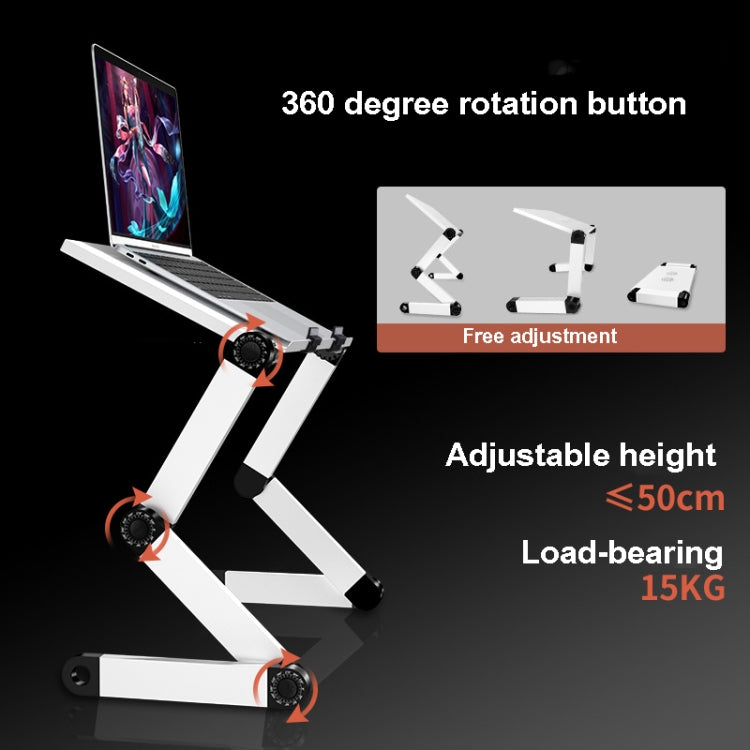 Oatsbasf Folding Computer Desk Laptop Stand Foldable Lifting Heightening Storage Portable Rack,Style: L02  Black - free shipping - PMC Jewellery - Order now!