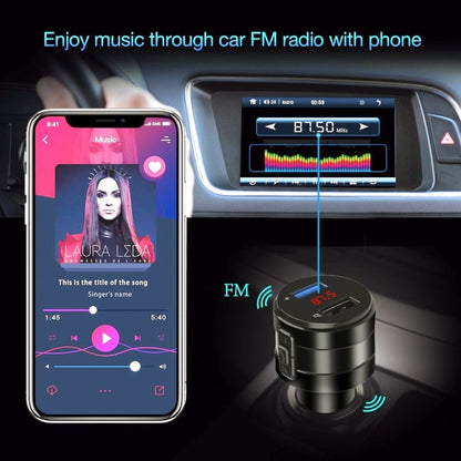 X20 Black Car Bluetooth Handsfree Car FM Transmitter Music Player Car Charger - Bluetooth Car Kits by PMC Jewellery | Online Shopping South Africa | PMC Jewellery | Buy Now Pay Later Mobicred