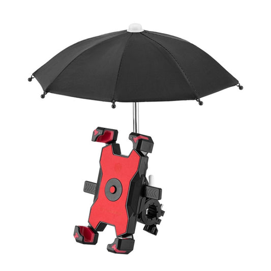 CYCLINGBOX Bicycle Mobile Phone Bracket With Parasol Rider Mobile Phone Frame, Style: Handlebar Installation (Red) - Holders by CYCLINGBOX | Online Shopping South Africa | PMC Jewellery | Buy Now Pay Later Mobicred