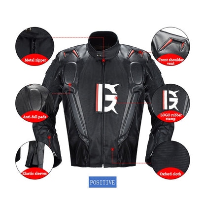 GHOST RACING GR-Y09 Motorcycle Four Seasons Racing Suit Locomotive Riding Anti-Fall Rally Suit, Size: XXL(Black) - Protective Gear by GHOST RACING | Online Shopping South Africa | PMC Jewellery | Buy Now Pay Later Mobicred