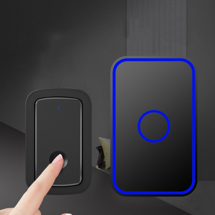 CACAZI A19 1 For 5 Wireless Music Doorbell without Battery, Plug:EU Plug(Black) - Wireless Doorbell by CACAZI | Online Shopping South Africa | PMC Jewellery