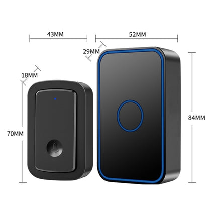 CACAZI A19 1 For 4 Wireless Music Doorbell without Battery, Plug:UK Plug(Black) - Wireless Doorbell by CACAZI | Online Shopping South Africa | PMC Jewellery