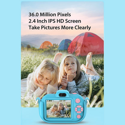 DC502 2.4-Inch 16X Zoom 2.7K Video Recording Children Digital Camera, Color: Blue + 32G(AU Plug) - Children Cameras by PMC Jewellery | Online Shopping South Africa | PMC Jewellery | Buy Now Pay Later Mobicred